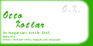 otto kotlar business card